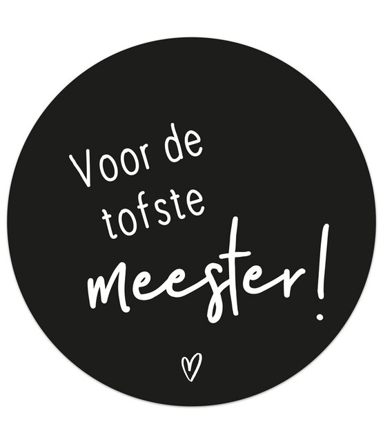 Zwarte onderzetter met tekst - Voor de tofste meester! Zwarte onderzetter met tekst - Voor de tofste meester!