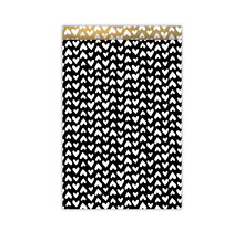 Cadeauzakjes set van 5  - zwart wit met hartjes print