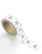 Rol stickers 'Heel veel liefs' - zwart wit - 4,5cm