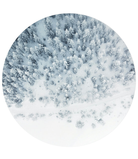 Muurcirkel foto sneeuw landschap