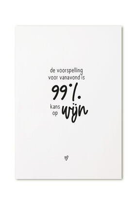 Kaart 99% kans op wijn