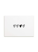 Kaartje met hartjes - A6 formaat