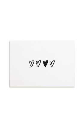Kaart met hartjes