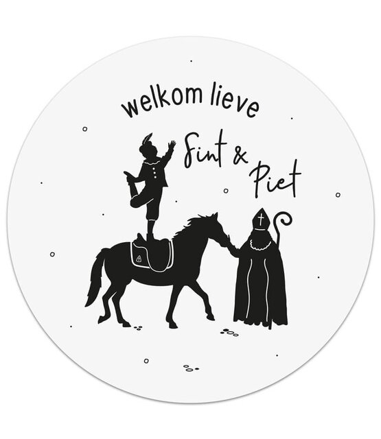Muurcirkel Sinterklaas 'Welkom lieve Sint en piet' Muurcirkel Sinterklaas 'Welkom lieve Sint en piet'