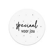 Sticker 'Speciaal voor jou' - zwart wit | 5 stuks | 4,5cm