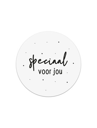 Sticker 'Speciaal voor jou' - zwart wit | 5 stuks | 4,5cm