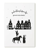 Kaartje Sinterklaas 'Sinterklaas kapoentje, gooi wat in mijn schoentje'