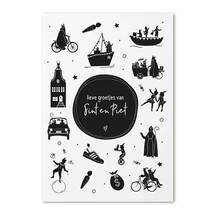 Kaartje Sinterklaas 'Lieve groetjes van Sint en Piet'