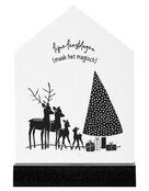 Huisje kerst met tekst 'Fijne feestdagen' Huisje kerst met tekst 'Fijne feestdagen'