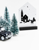 Huisje kerst hertjes