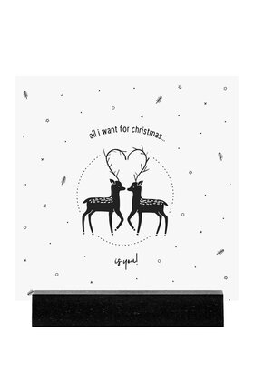 Forex tegeltje - Kerst met tekst 'All i want for christmas is you!'