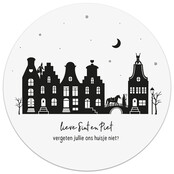 Muurcirkel Sinterklaas 'Lieve Sint en piet, vergeten jullie ons huisje niet?'