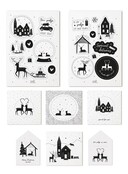Set kerst cadeaukaartjes + kerst cadeaustickers