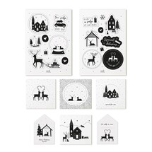 Set kerst cadeaukaartjes + kerst cadeaustickers