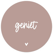 Muurcirkel oudroze met tekst Geniet - 30 cm - LICHT BESCHADIGD