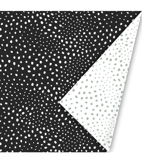 Rol cadeaupapier - zwart wit dotspatroon 50x300cm Rol cadeaupapier - zwart wit dotspatroon 50x300cm