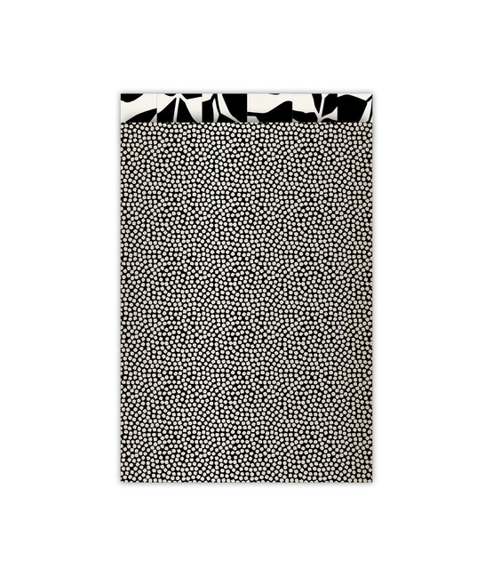 Cadeauzakjes set van 5  - zwart wit met stippen patroon