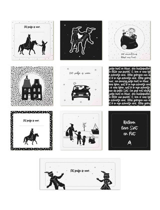 Magazijn sale: 10 Sint cadeaukaartjes assorti