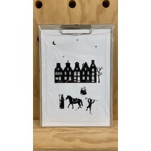 Magazijn sale: klembord met Sint poster