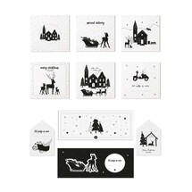 Magazijn sale: 10 Kerst cadeaukaartjes assorti
