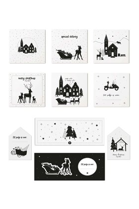 Magazijn sale: 10 Kerst cadeaukaartjes assorti