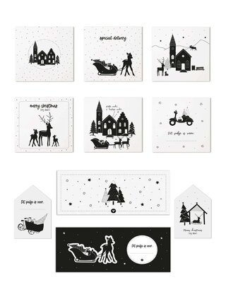 Magazijn sale: 10 Kerst cadeaukaartjes assorti