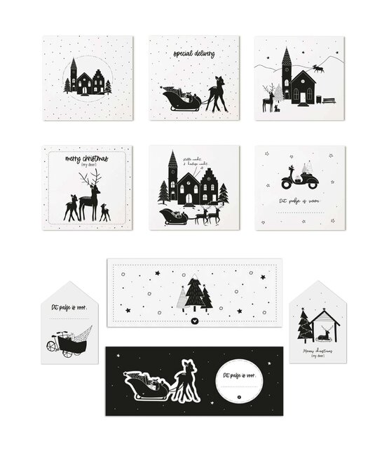 Magazijn sale: set Kerst cadeaukaartjes assorti