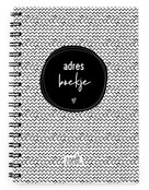 Adresboekje met zwart-wit design – Handige ringband - voor contactgegevens en adressen | Zoedt