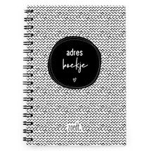 Adresboekje met zwart-wit patroon – stijlvolle en praktisch boekje | Zoedt