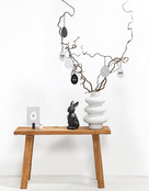 Set van 6 paashangers - zwart wit