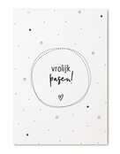 Kaart voor Pasen - met tekst Vrolijk pasen! - A6 kaart