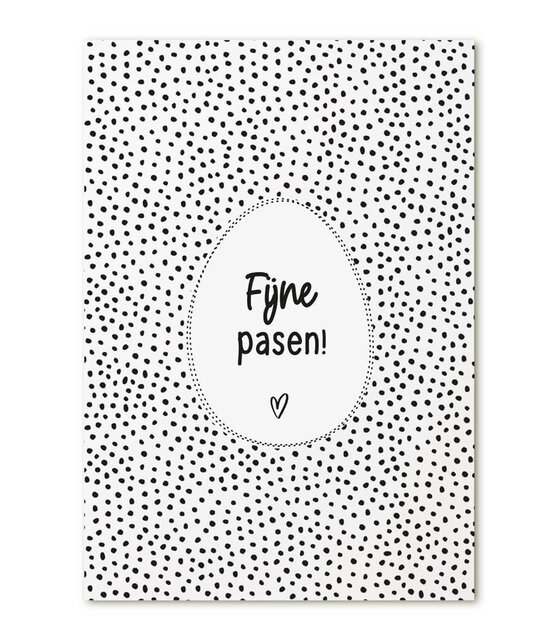 Kaart voor Pasen - met tekst Fijne pasen! - A6 kaart