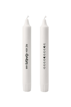 Set van 2 dinerkaarsen - 'Een lichtpuntje voor jou'