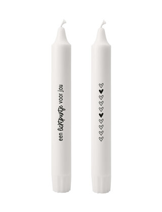 Set van 2 dinerkaarsen - 'Een lichtpuntje voor jou'