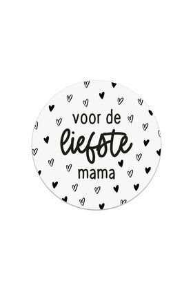 Sticker 'Voor de liefste mama' | 5 stuks | 4,5cm