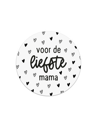 Sticker 'Voor de liefste mama' | 5 stuks | 4,5cm