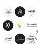 Set van 2 dinerkaarsen met  dots patroon