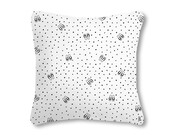 Outdoor sierkussen met tekst 'Relax, trek je slippers aan en laat 't gaan' – Waterafstotend tuinkussen voor buiten – 40x40cm - wit