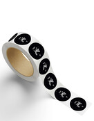 Rol stickers 'Voor juf' - zwart wit - 4,5cm