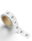 Rol stickers 'Voor de liefste mama' - zwart wit - 4,5cm Rol stickers 'Voor de liefste mama' - zwart wit - 4,5cm