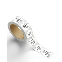 Rol stickers 'Voor de liefste mama' - zwart wit - 4,5cm