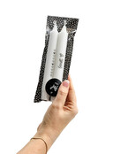 Sticker zwart met tekst 'Voor juf' | 5 stuks | 4,5cm