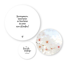 Set van 3 tuincirkels met tekst – Kant-en-klare wanddecoratie voor buiten  (20, 30 en 40 cm)