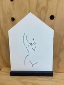 Magazijn sale - Huisje (forex) 20 cm incl houder