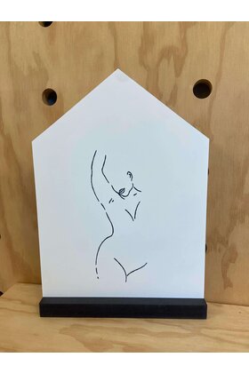 Magazijn sale - Huisje (forex) 27 cm incl houder