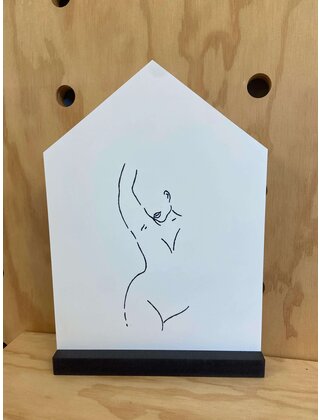 Magazijn sale - Huisje (forex) 27 cm incl houder