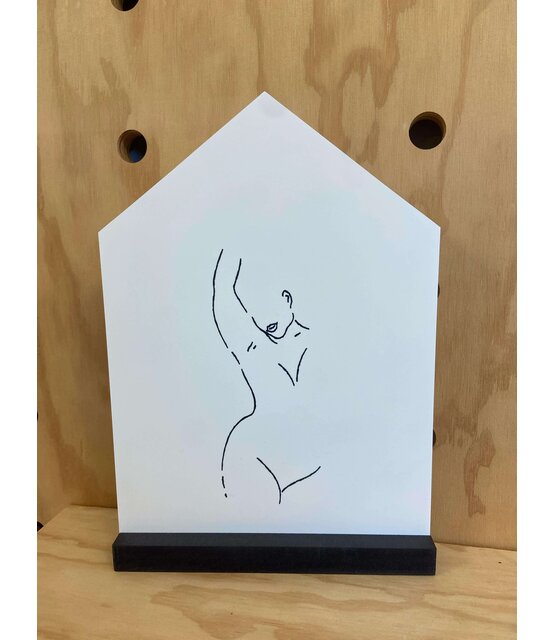 Magazijn sale - Huisje (forex) 20 cm incl houder