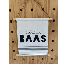 Magazijn sale - Textielposter 30x40cm 'Kleine baas'