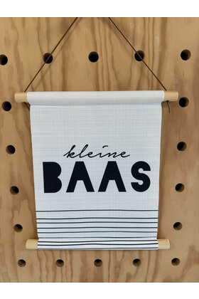 Magazijn sale - Textielposter 30x40cm 'Kleine baas'