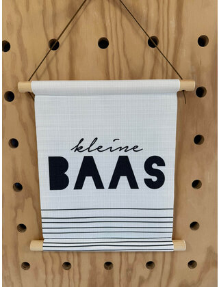 Magazijn sale - Textielposter 30x40cm 'Kleine baas'